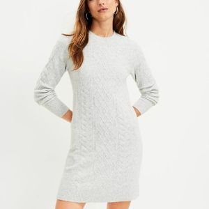 LOFT Cable Sweater Dress